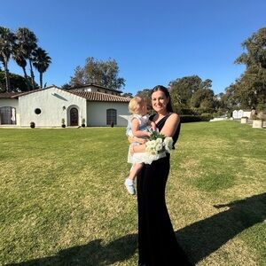 Azazie Katya - Dark Navy Sheath Pleated Velvet Dress.  Size 6.